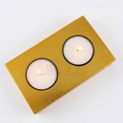 Bougeoir laqué doré Hai Lo